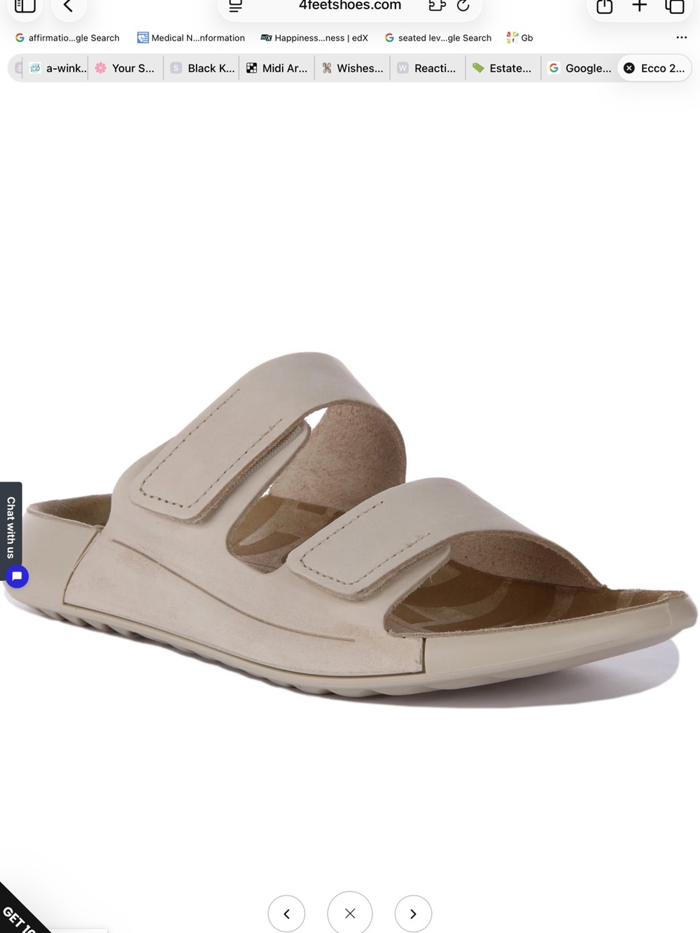 Ecco 2nd Cozmo W Slide Sandal in Beige